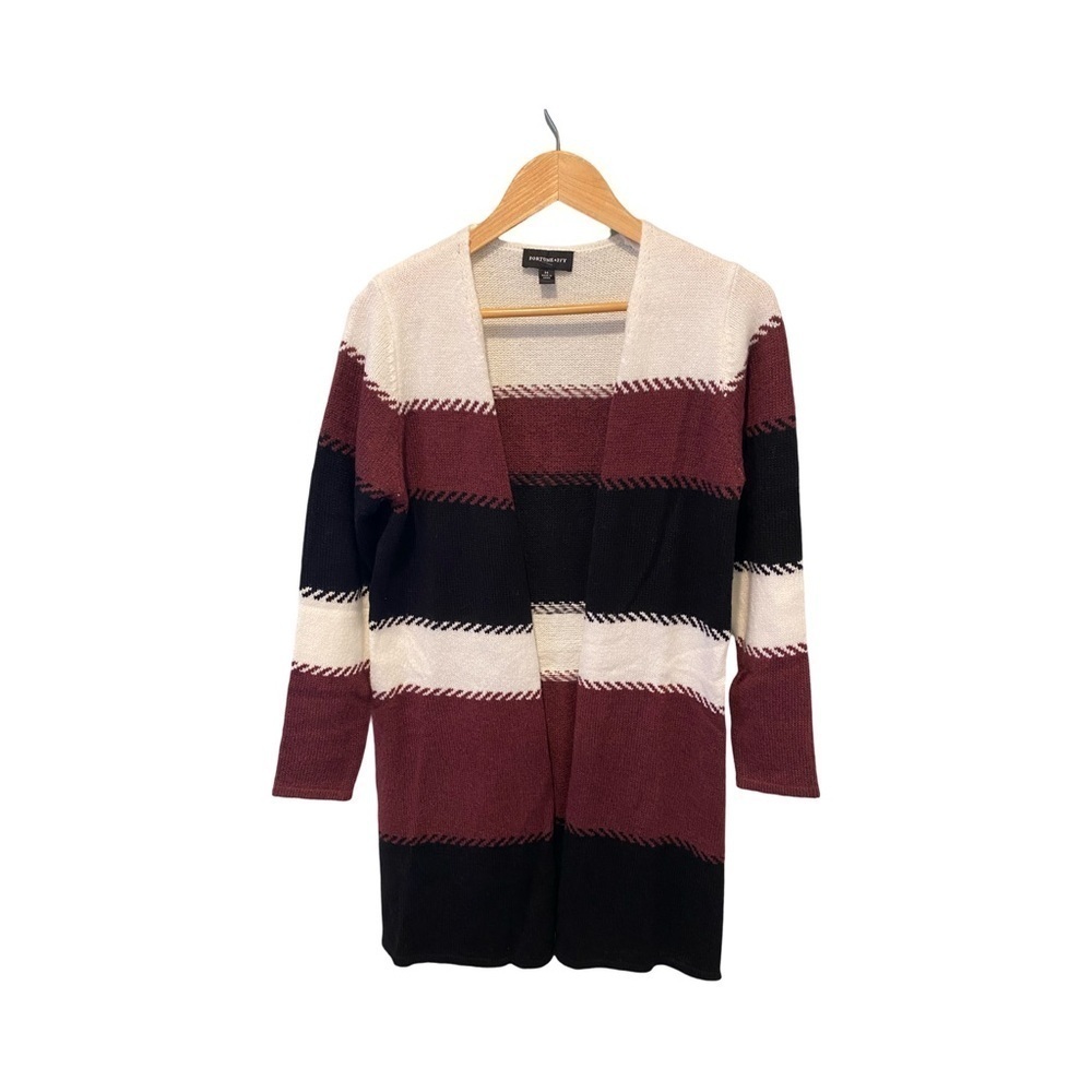 Fortune + Ivy Adeline Colorblock Long Sleeve Cardigan Sweater Top Size M